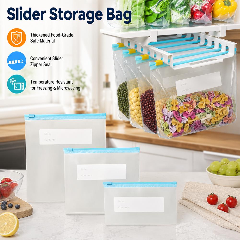 ถุงซิปล็อคแบบใช้ซ้ำได้ 10-20 ช - Food Storage Zipper Bags บทวิจารณ์และราคา