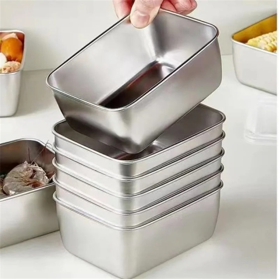 1/3/5pcs สแตนเลสกล่องเก็บอาหาร - Food Storage Equipment บทวิจารณ์และราคา