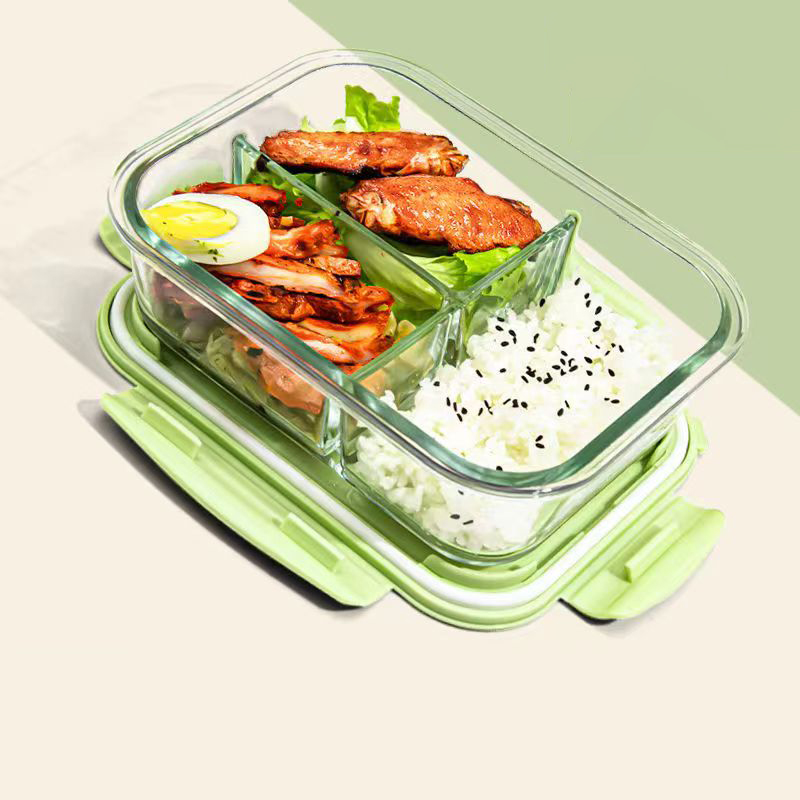 สไตล์ใหม่กล่องอาหารกลางวันแก้ว - Food Storage Glass Box บทวิจารณ์และราคา