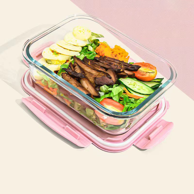สไตล์ใหม่กล่องอาหารกลางวันแก้ว - Food Storage Glass Box บทวิจารณ์และราคา
