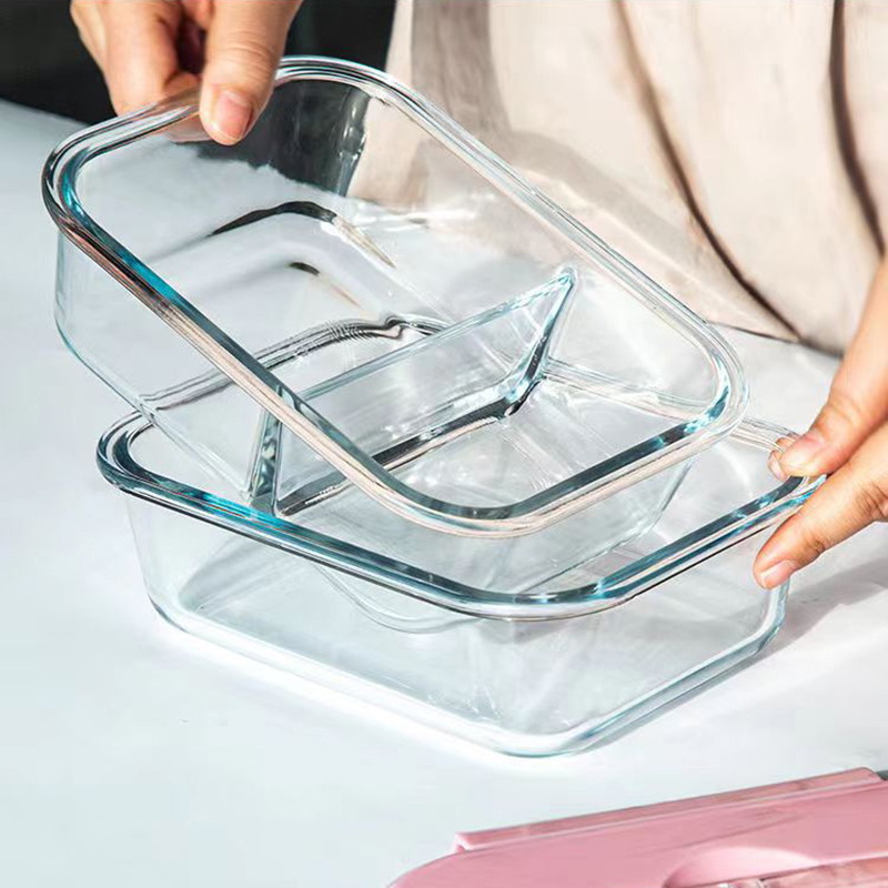 สไตล์ใหม่กล่องอาหารกลางวันแก้ว - Food Storage Glass Box บทวิจารณ์และราคา